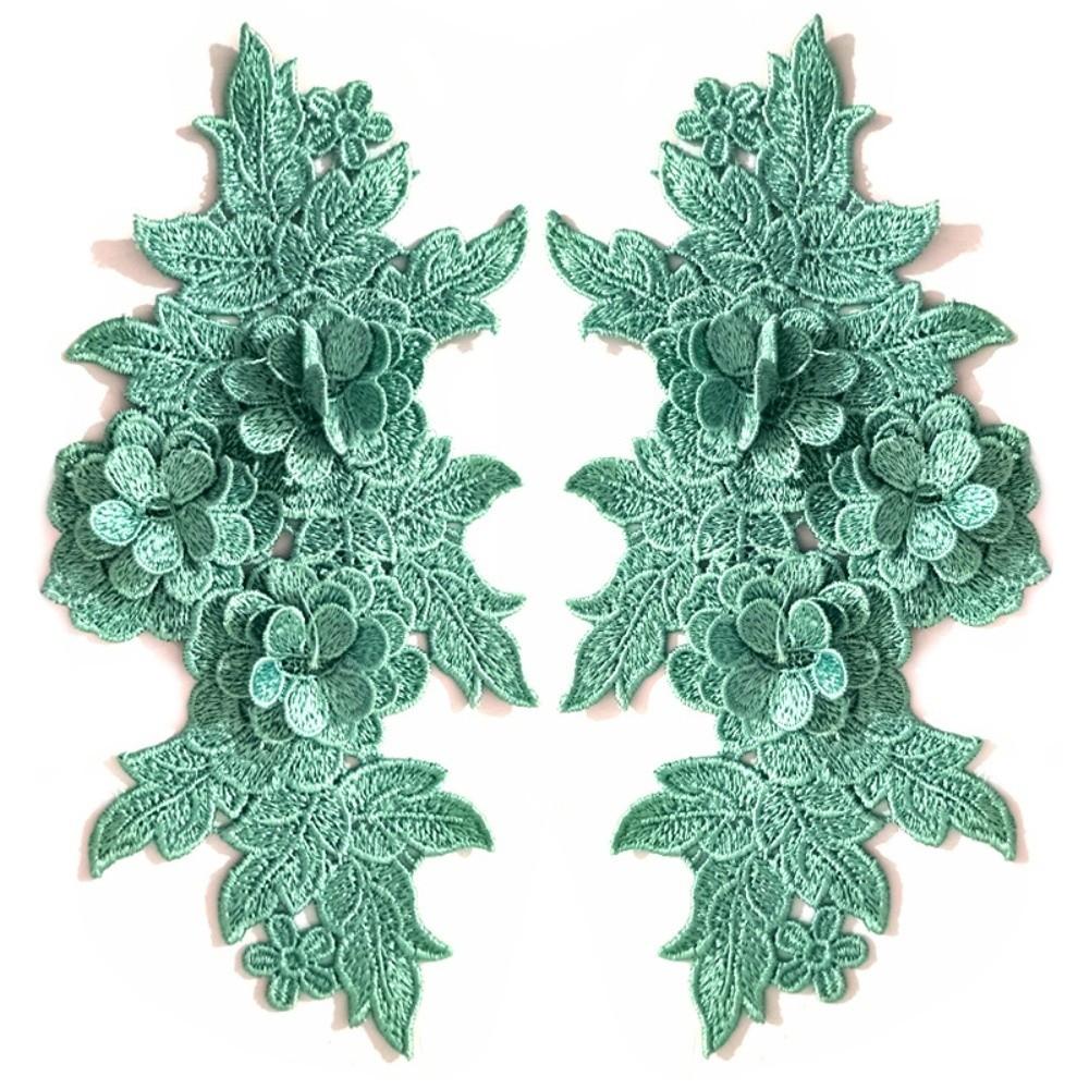 Vintage Schwere Spitze Spitzenapplikation Passendes Muster Bunte Florale Stickerei Borte DIY Design 3D Gestickter Aufnäher Kleidung Nähen