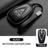 Leather Car Key Case Cover Holder Keychain Shell for Changan CS35 Plus CS55 Plus CS75 Plus Eado UNI T UNI K Oushang X5 X7 EV