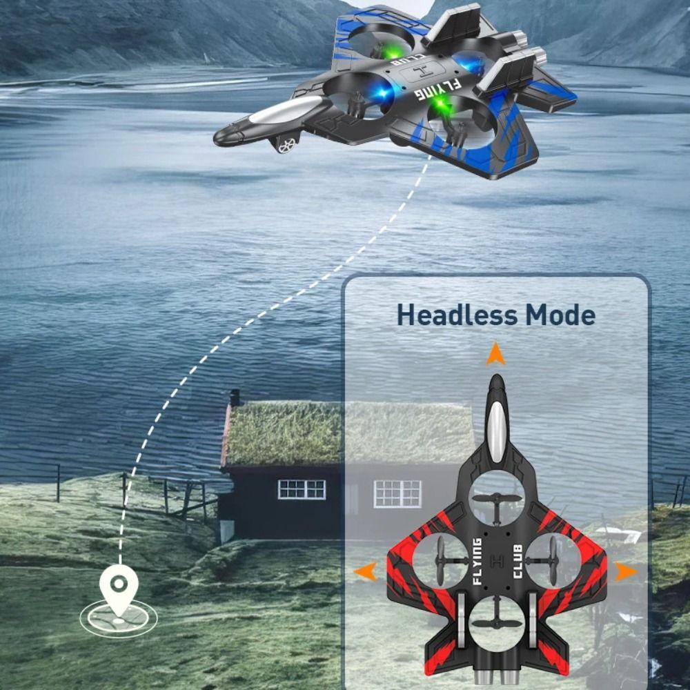 Rechargeable Four Motor Helicopter Toy Gravity Sensing RC Hobby Jet Plane Kids Toddlers Children