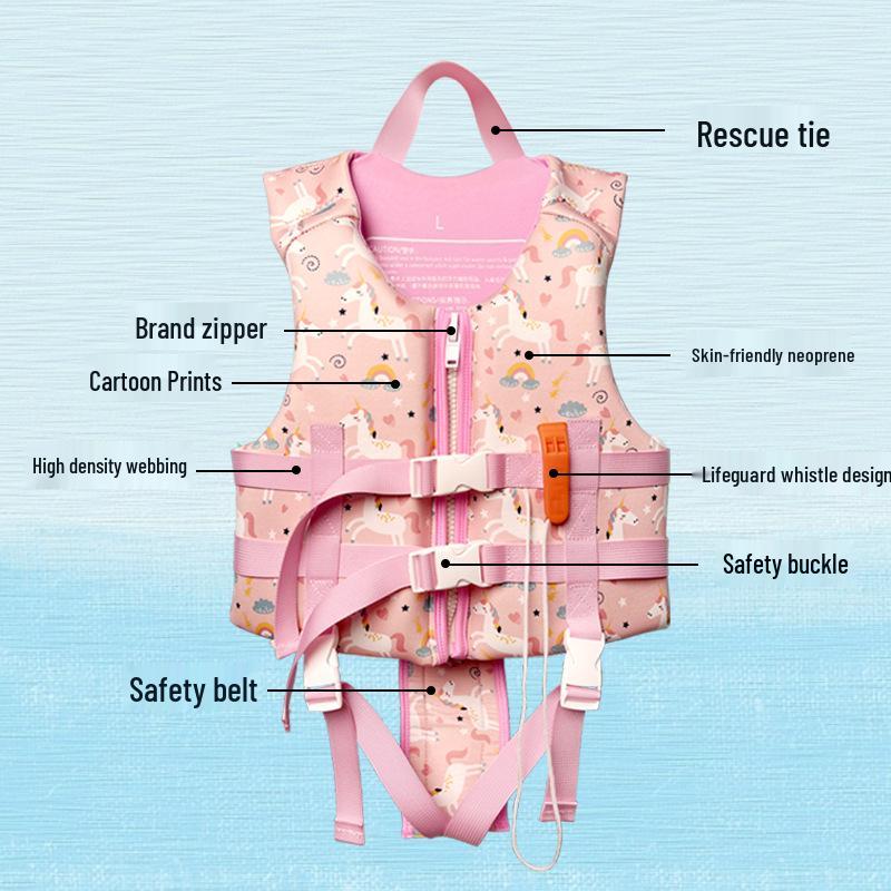 Children's Summer Vacation Buoyancy Vest & Life Jacket for Water Play & Swimming