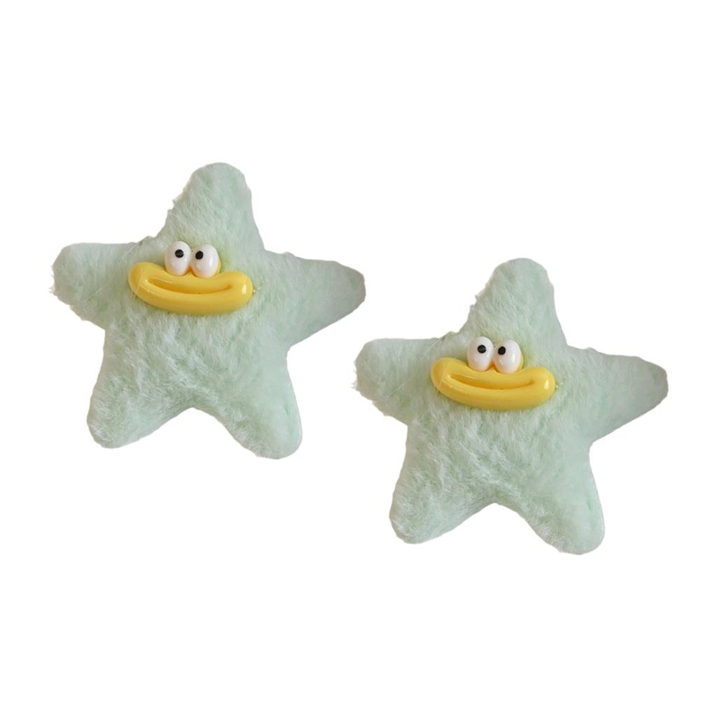 Girls Hair Clip Furry Star Hairpin Y2K Adorkable Clown Headdress Hair Accessories Star Kids Duckbill Clip Hairpin