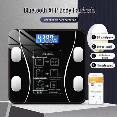 Smart Bluetooth Rechargeable Body Fat Scale with Precision Weight and Waistline Measurement
