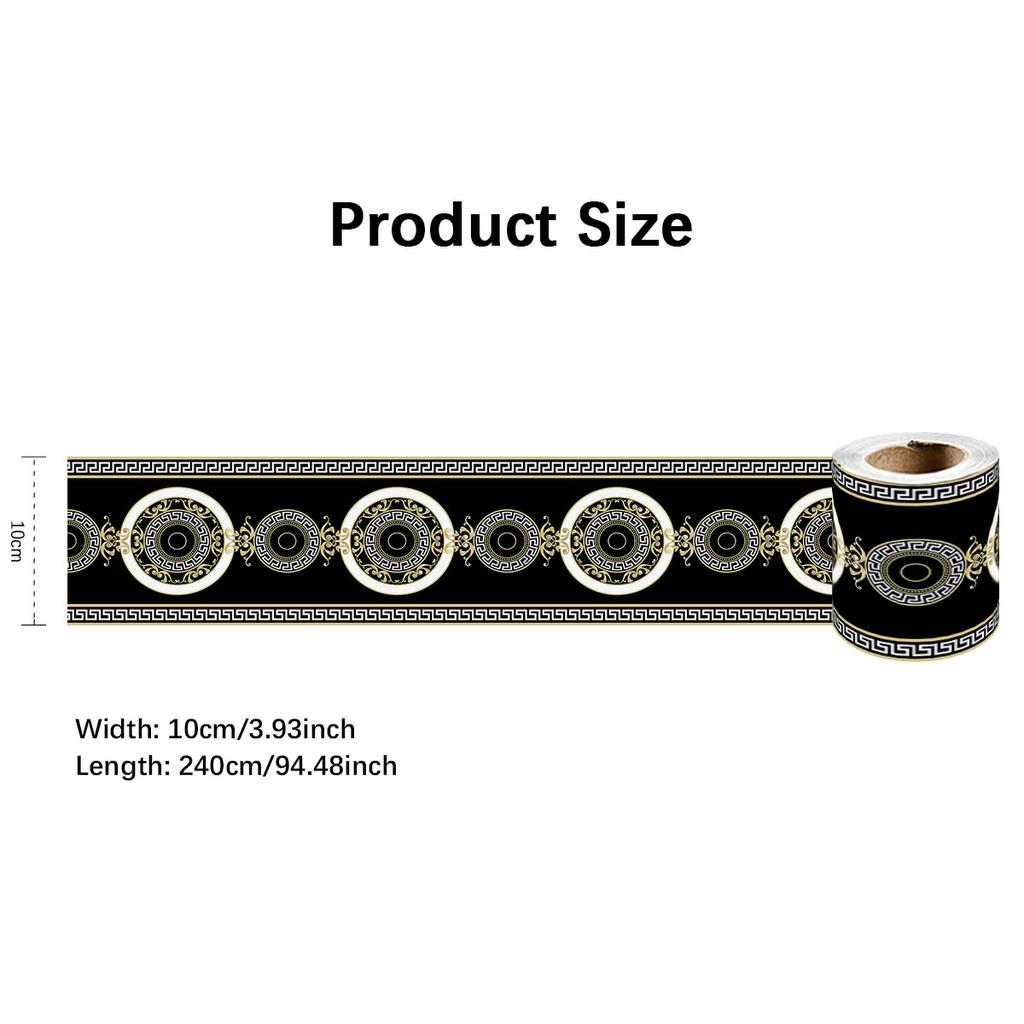 240 cm délka luxusní soklová rohová samolepka na stěnu koupelna kancelář sklo v pase domácí dekorace vodotěsná podlaha vlnovod umělecká tapeta