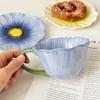Ceramic Coffee Cup and Dish Set Exquisite Afternoon Tea Snack Fruit Plates Breakfast Milk Cups High-quality Kitchen Tableware