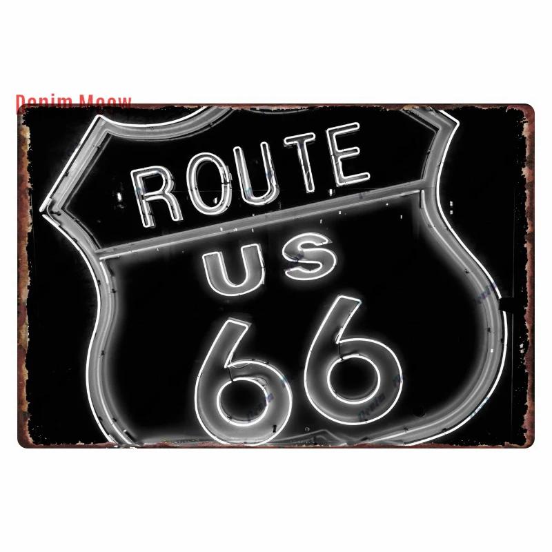 Vintage Metal Sign Plate, Garage Wall Decor, Man Cave, Gas Station Printing, Home Decor, Bar, Pub, Club, Retro, Route 66, WY1