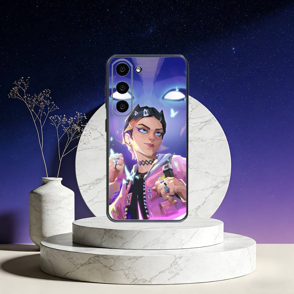 

Popular V-Valorant C-Clove Phone Case For Samsung Galaxy A73,A72,A71,A70,A53,A52,A51,Others Soft Black Cover Samsung a31