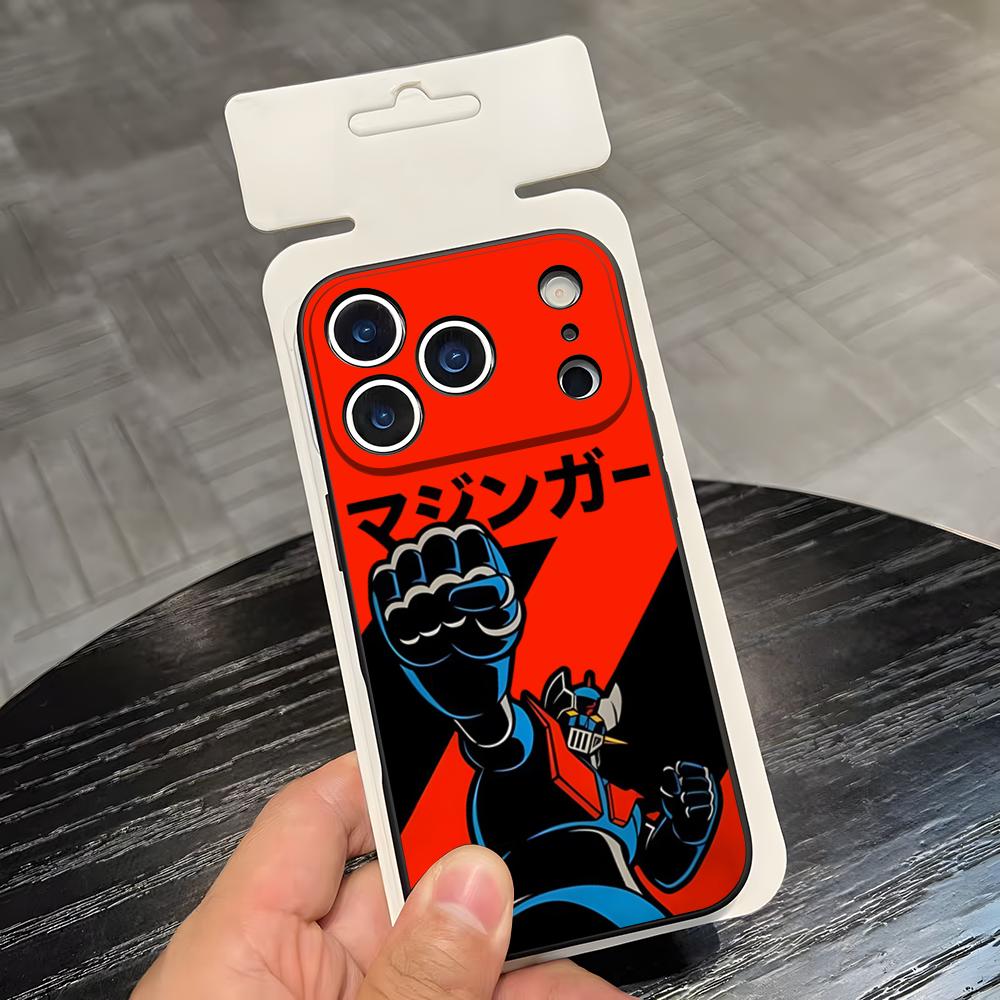 Manga Mazinger Z Anime Phone Case For IPhone 17 Air 16 E Pro Max 15 14 13 Mini 12 Pro 11 Max Plus Black Soft Shell