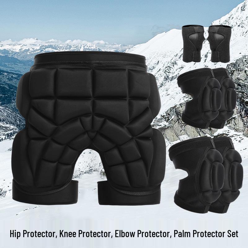 Ski & Ice Skating Protective Gear: Thickened Anti-Fall Hip, Knee & Elbow Pads for Children & Adults - Waterproof Winter Outerwear