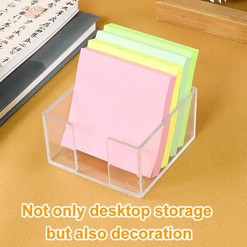 Acrylic Sticky Note Holder Clear Acrylic Notepad Holder Memo Note Dispenser Notepad Holder For Home Office Desk Organizer