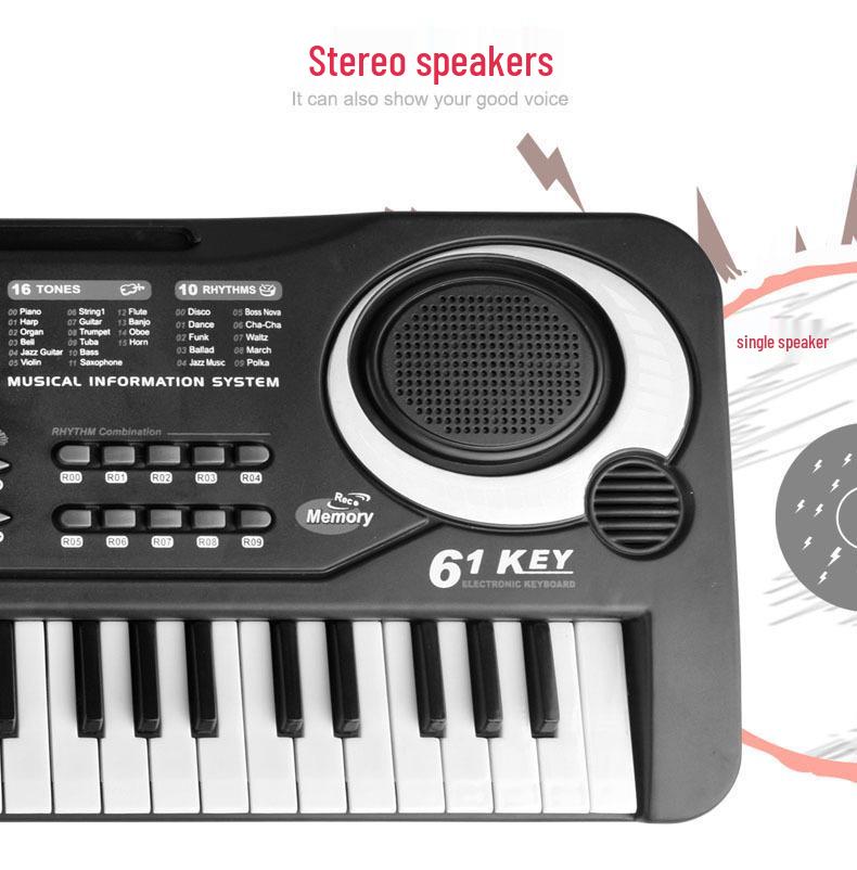 Multifunctional 61-Key Electronic Keyboard for Kids - Beginner Music Toy & Early Education Piano