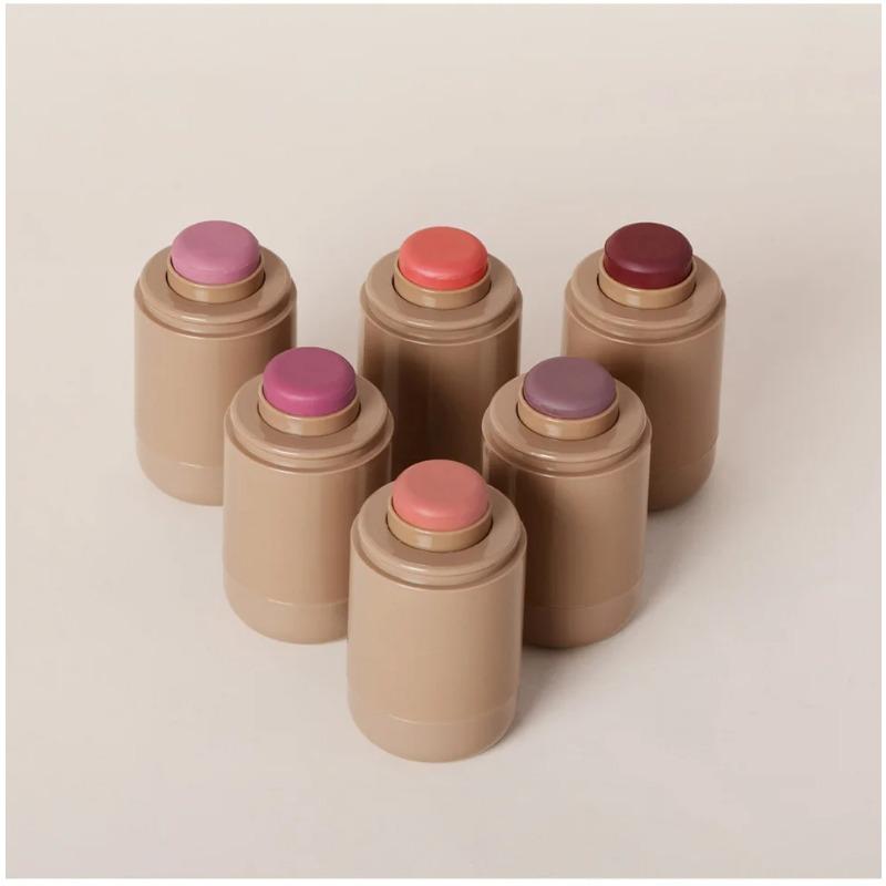 3-in-1Blush Stick Lasting Brightens Facial Cheek Stick Moisturizing Flash Lip Gloss Makeup Lip Gloss Face Rouge