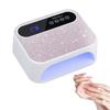 168W Sparkling Rhinestones Curing Lamp with 3 Timers Setting LED Nail Lamp for 3D Nails Art Acrylic Builder Salon Home Use