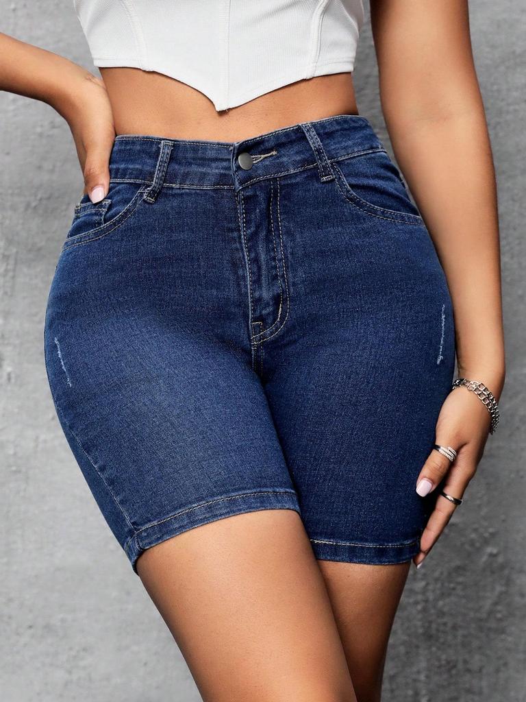 Women's Summer High-Waist Butt-Lifting Denim Shorts