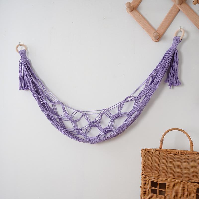Macrame Hammock Net Toys Storage Boho Decor Children Room Toys Stuffed Animals Toys Hammock Net Organize Bohemia Storage Holder
