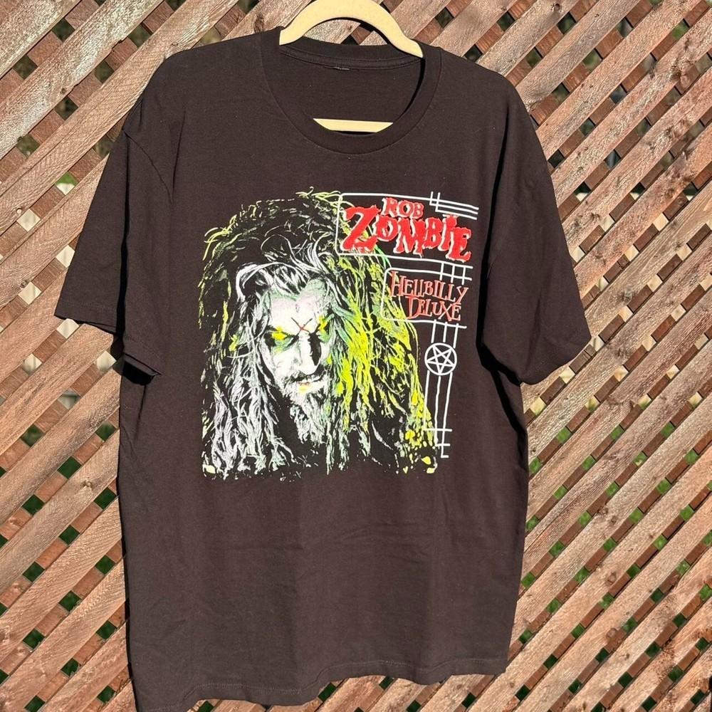 

Rob Zombie Hellbilly Deluxe Tee Dark Chocolate Reprint Shirt AN49131 Unisex T-Shirt M