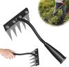 5/6/7/8 Tines Weed Puller Tool Garden Weed Pulling Tool Rake Alloy Steel Hand Weeder Tool Weed Remover Tool for Farm Backyard