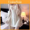 Romantic Sleepwear Set With V Neck Long Sleeve For Women Indoor Lounge
