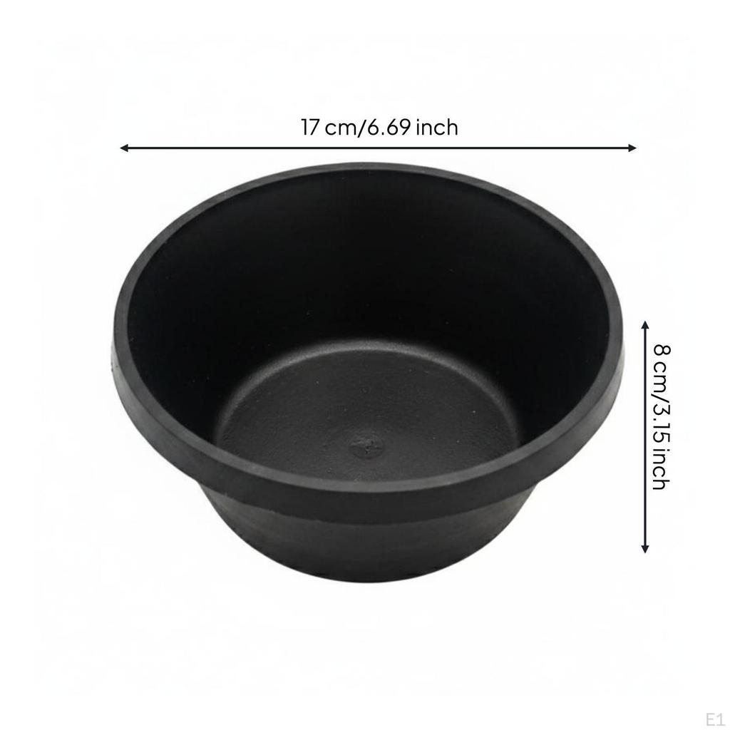 Rubber Pet Bowl Black Feeding Single-Piece