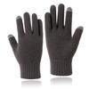 Touchscreen Gloves Men Winter Warm Thermal Thick Jacquard Five-Finger Wool Knitted Cold Proof