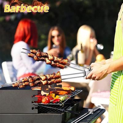 Kuchenny Szpikulec Ze Stali Nierdzewnej Wielokrotnego Użytku Widelec do BBQ Grill Igła do BBQ Patyk Łatwy do Przebijania Jedzenia Widelec do Barbecue Akcesoria Kuchenne