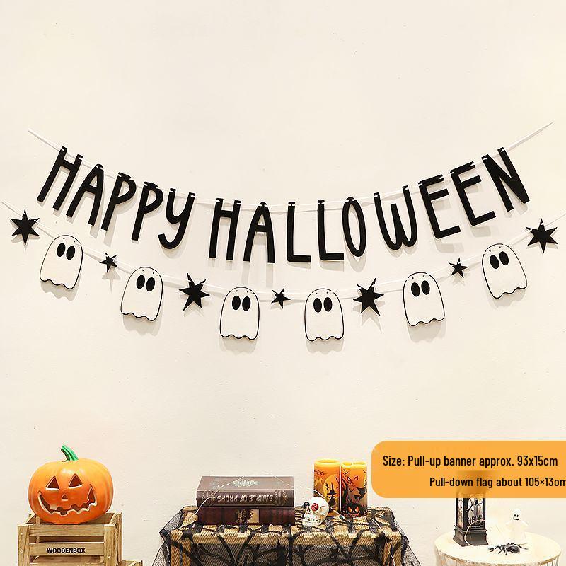 Halloween Hanging Decor: Flags, Flowers, and Ornaments for a Spooky Atmosphere