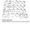 8/10/18/24Pcs Stainless Steel Cookie Cutter Set 3D Shape Design Various Patterns Holiday Cookie Mold Christmas Gift Baking Tool