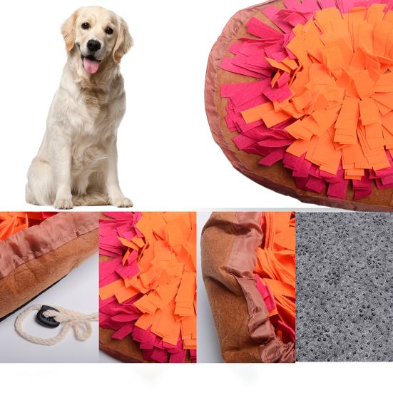 Dog Snuffle Mat Pet Sniffing Pad Foldable Slow Feeding Mat Interactive Puzzle Toy Non-slip Dog
