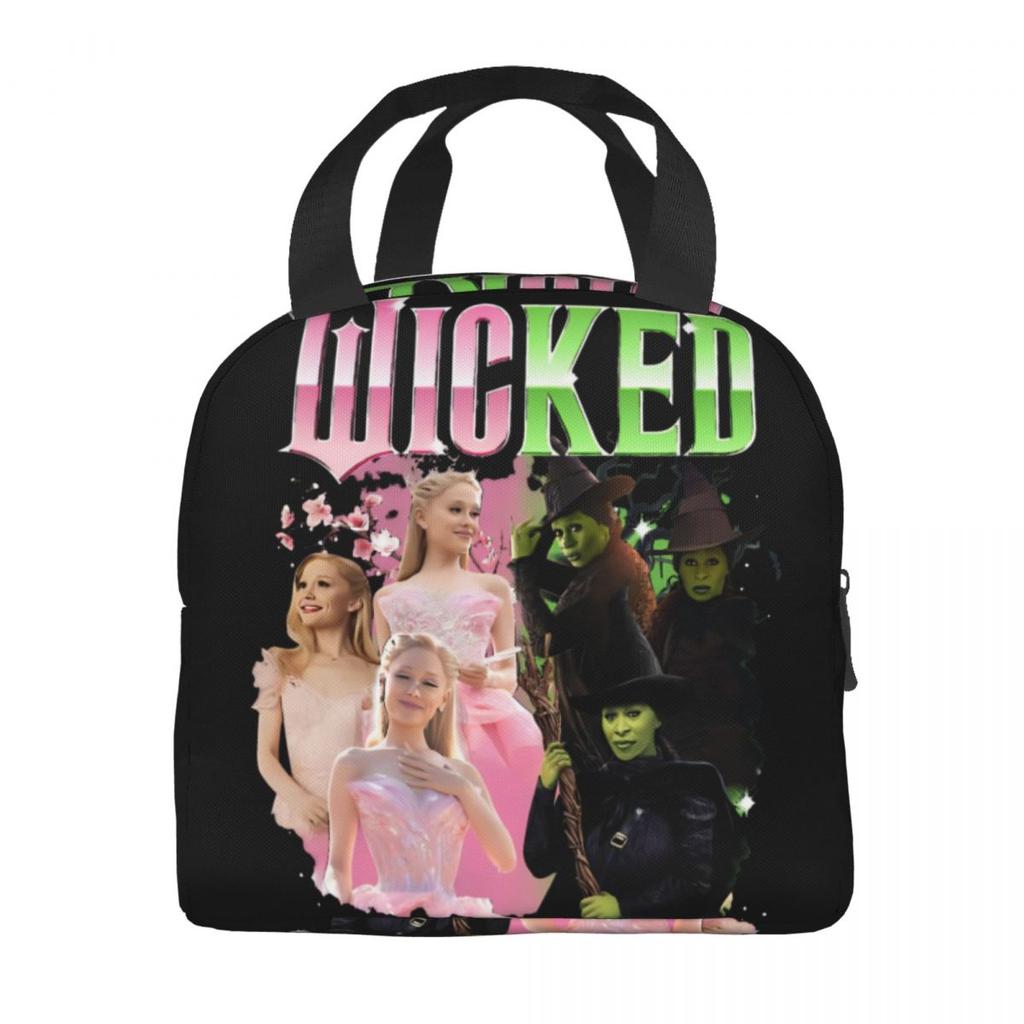 Glinda Elphaba Wicked For Good Thermal Insulated Lunch Bags for Travel Portable Food Bag Container Cooler Thermal Lunch Boxes