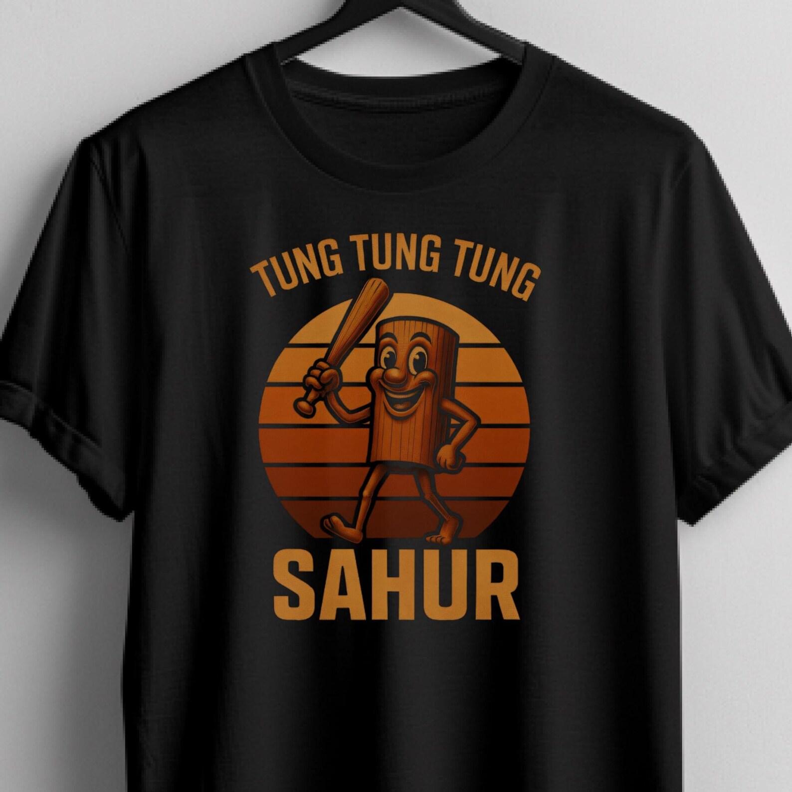 Tung Tung Tung Sahur Meme Shirt, Funny Baseball Tee 2XL