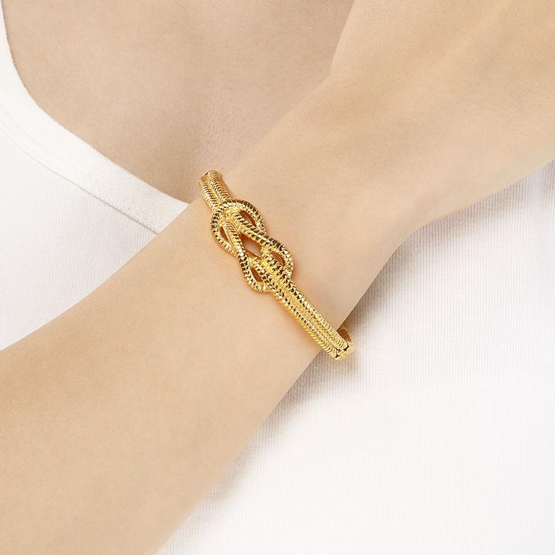 Kalen Round Snake Chain Bangles for Men and Women Gold Color Stainless Steel Jewelry Personal Identity Symbol Accessories