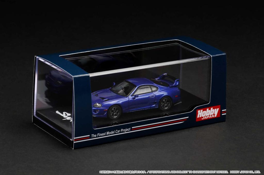HJ64 Scale Toyota Supra JDM STYLE Blue Mica Metallic Finished Product 1/64 (A80)