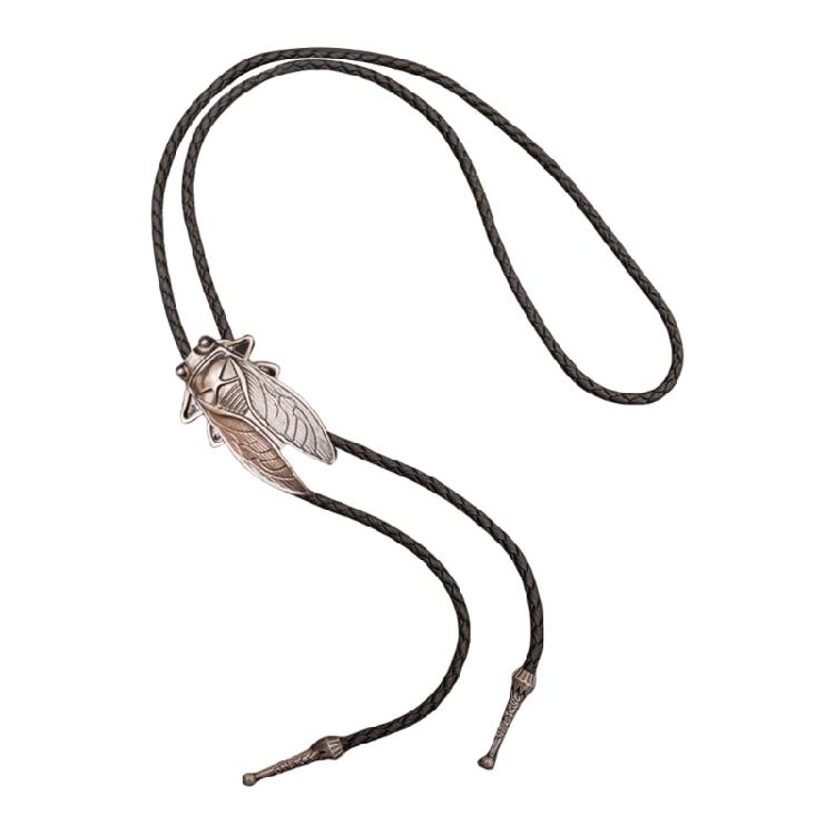 6Pcs Men's Fashion Rodeos Bolo Tie with Adjustable Leather Strap and Western Cow Skull Metal Pendant Necktie Necklace
