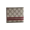 Portofel pliant GG Supreme Bej Ebon cu dungă Web Suport pentru carduri de designer 138086-KGD8R-9793