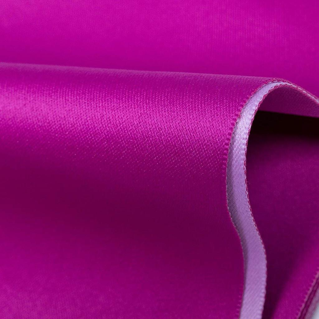 Purple X [KYOETSU] Obi, Half-width Obi, Yukata, Reversible, Plain, Long, Women's (reddish Pink)