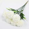 6 Pcs Artificial Hydrangea Flower Faux Chrysanthemum Ball Flower Fake Long Stem Hydrangea Bridal Bouquet for Home Office Wedding Decor