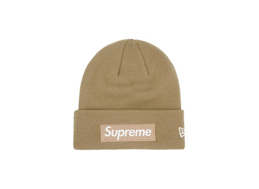 Supreme New Era Box Logo Beanie Dark Sand (23FW) One-Size