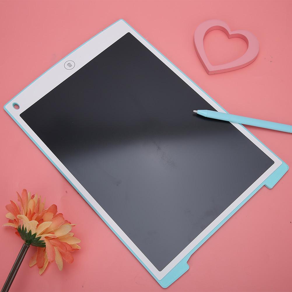 12in LCD Hand Writing Pad Eye Protection Children Drawing Electronic Tablet Board with Pen(Blue(with Lock Key) )