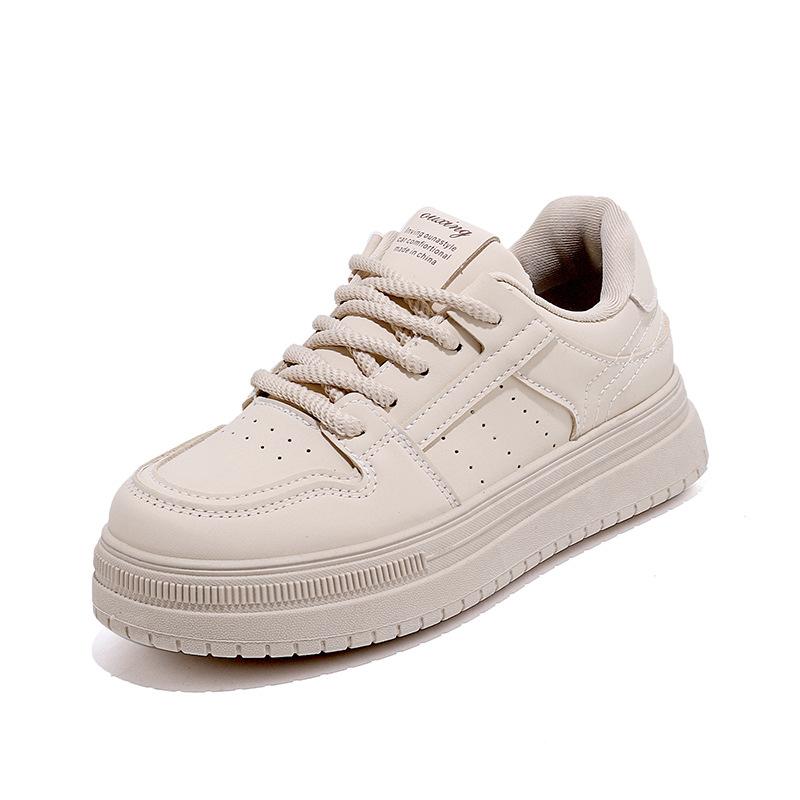2025 Spring Little White Shoes New Korean Version Ins Female Students Platform Heightening Sports Board Shoes Casual Street Shot G7612