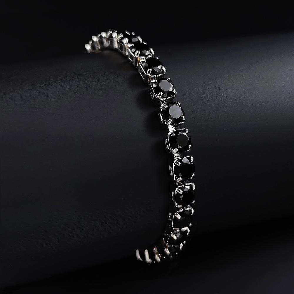 

2026 New Arrival Fashion Unique Design Light Black Bracelet Bangle for Women Valentine s Day Gift S5787-black 5mm-19cm чёрный
