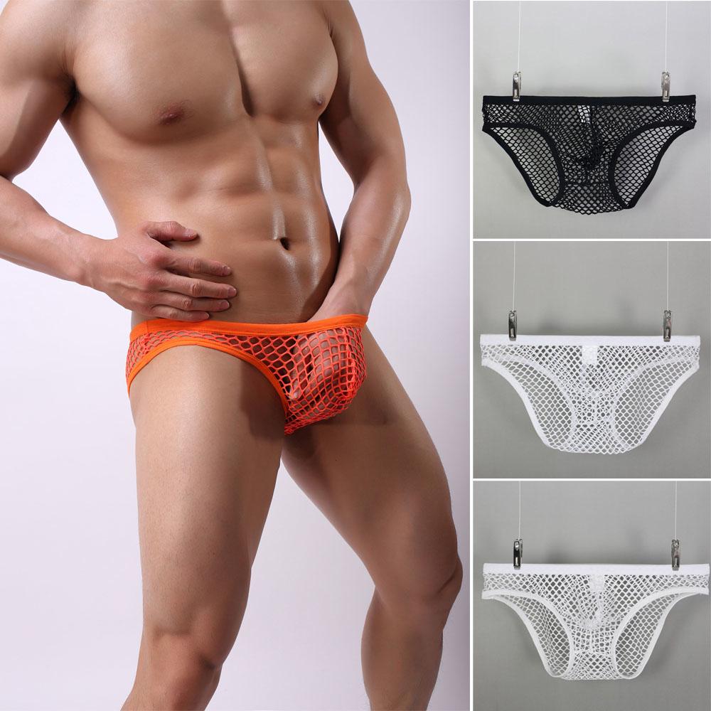 Men's Sexy Comfortable Breathable Mesh Triangle Briefs Underwear Underpants