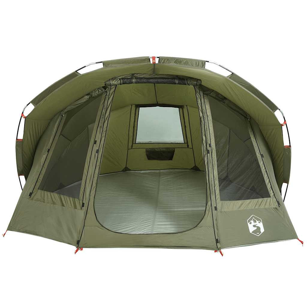 Vidaxl Fishing Tent, 5-Person, Olive, Waterproof