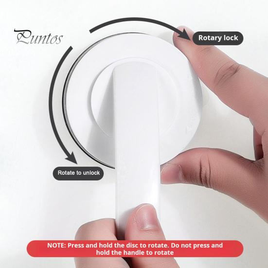 Glassdørhåndtak 10 kg belastningskapasitet Sikkert grep Enkel installasjon Universal sugekopp Skyvedørshåndtak til baderom