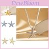 Elegant Gold Starfish Earrings Stylish Alloy Plated Summer Jewelry For Women