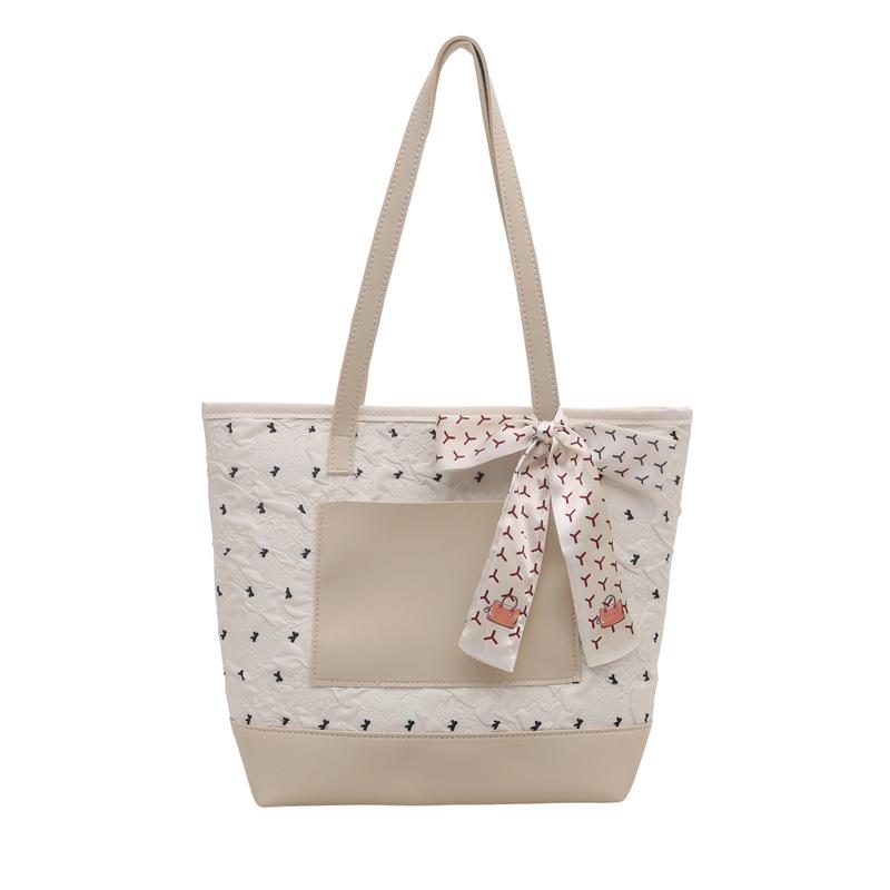 

Trendy Large-Capacity Sweet Girl Tote: Versatile Shoulder Bag for Commuting One Size хакі