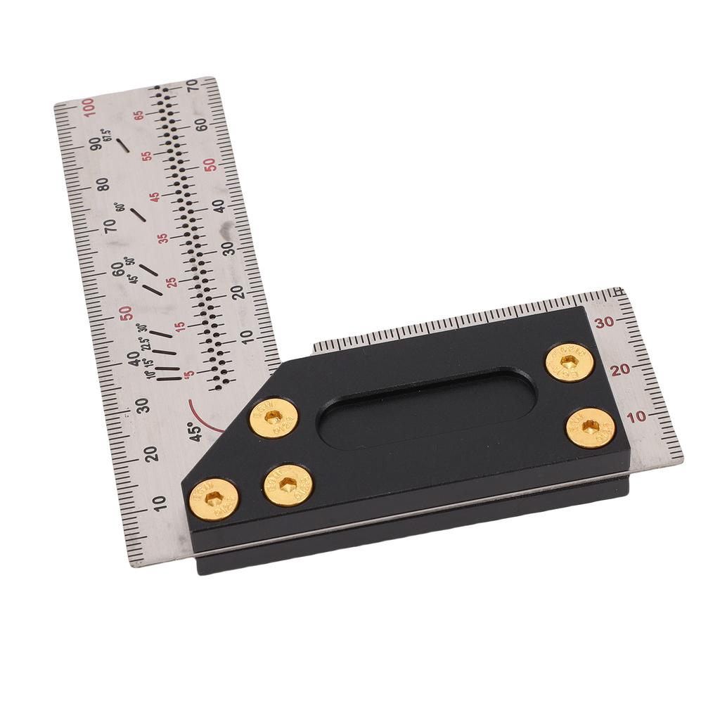 Woodworking   Ruler Right Angle Ruler Carpenter   Layout Tool with Marking Holes 3.9 Inch