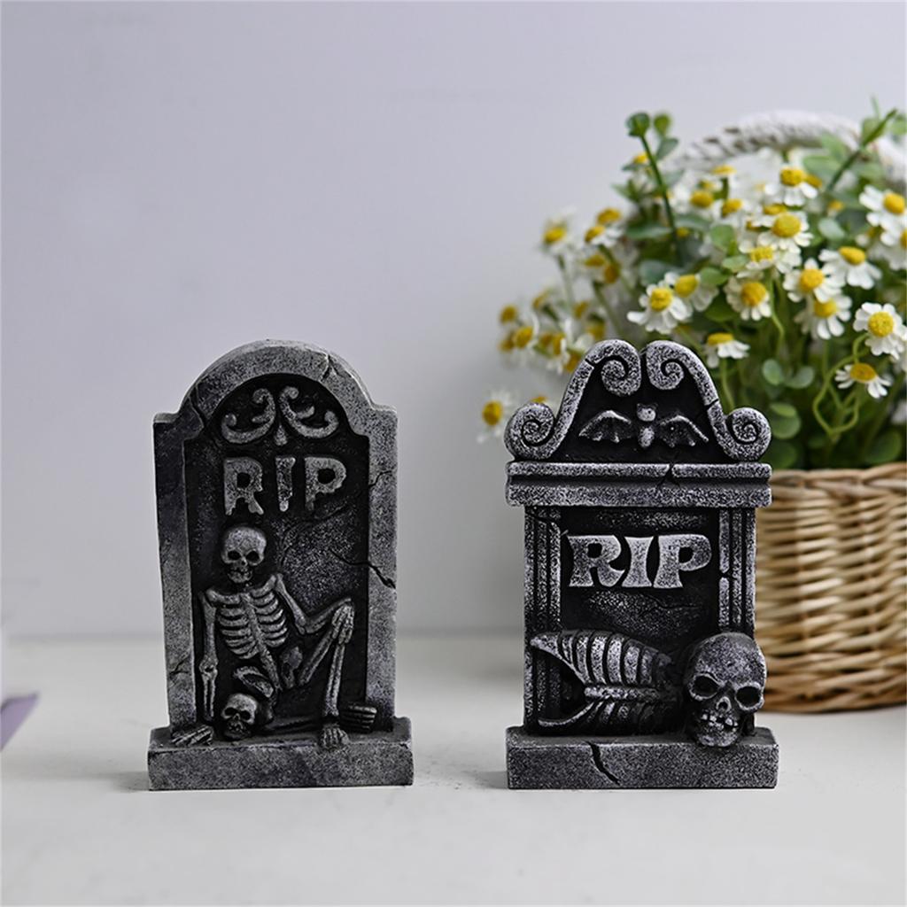 RIP Tombstone Room Script Killing Haunted House Horror Outdoor Scene Layout Decoration Resin Tombstone Ornaments