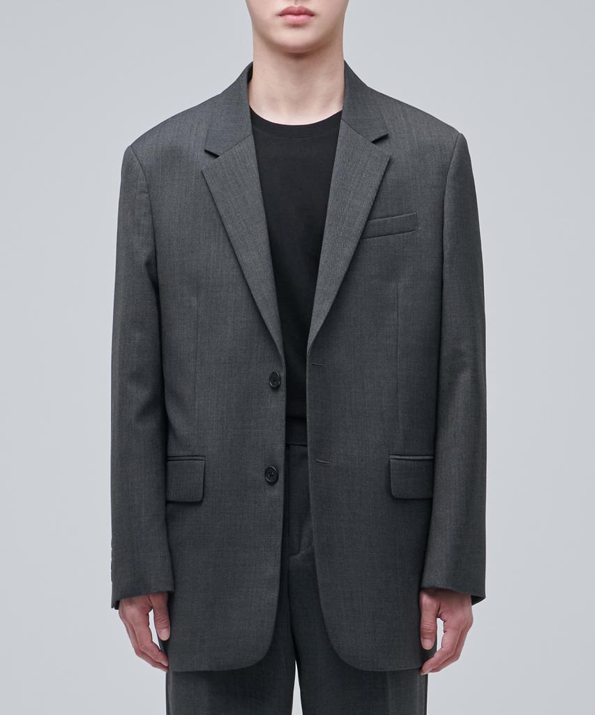 Musinsa Standard Wool Blend Oversized Blazer [Medium Grey]