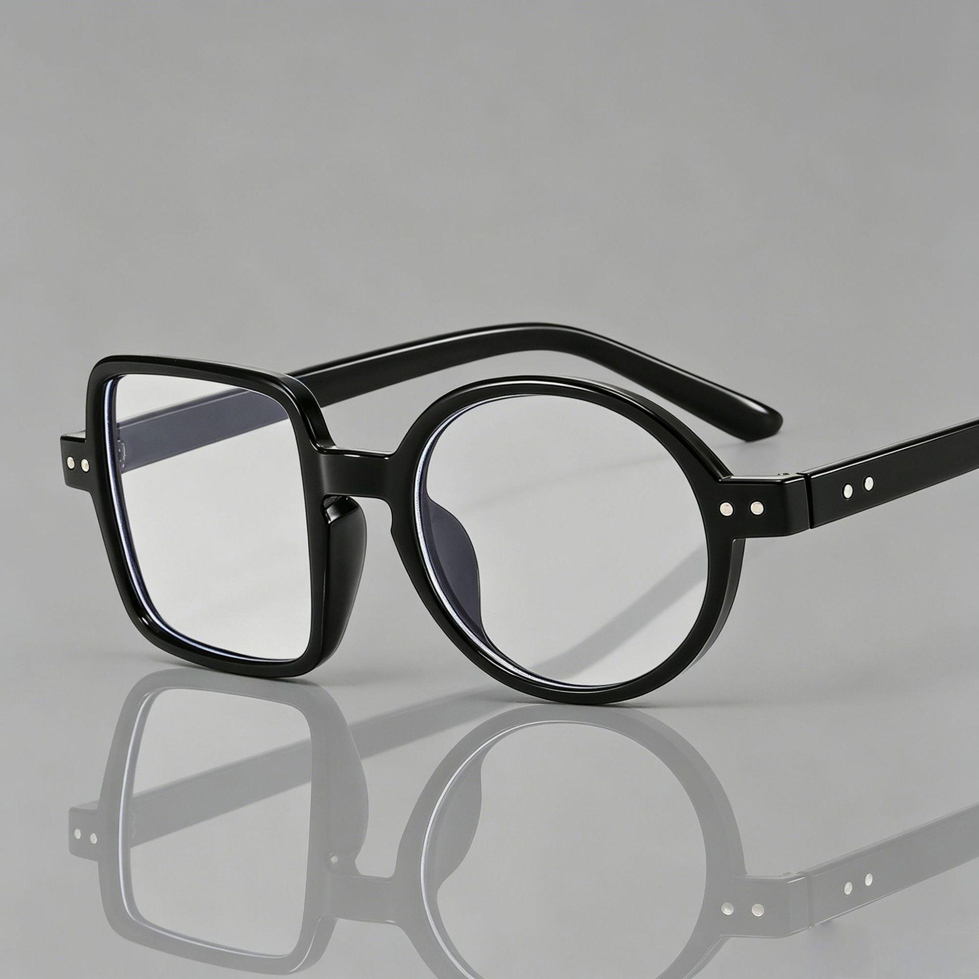 Retro Square Flat Lens Glasses - Casual & Versatile Party Fashion
