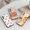 Roztomilý K-Kawaii Kapybara   Pouzdro na telefon Černý silikon Měkké Pro Samsung S25,S24,S21,S22,S23,S30,Ultra,S20,Plus,Fe,Lite