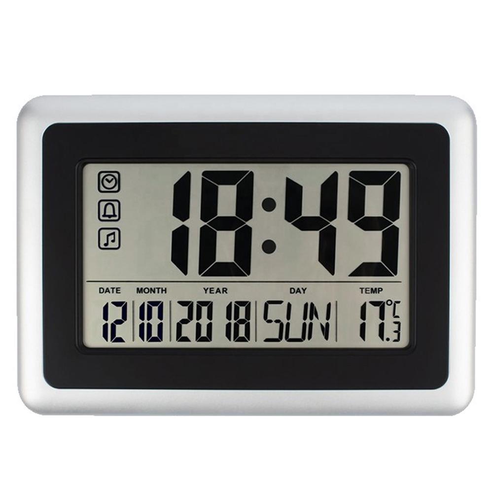 Professional Digital Wall Desk Clock Large Display with Indoor Temperature Date Calendar 2138